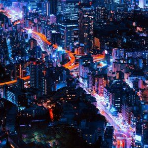 canvas of beautiful city lights